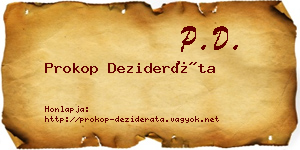 Prokop Dezideráta névjegykártya